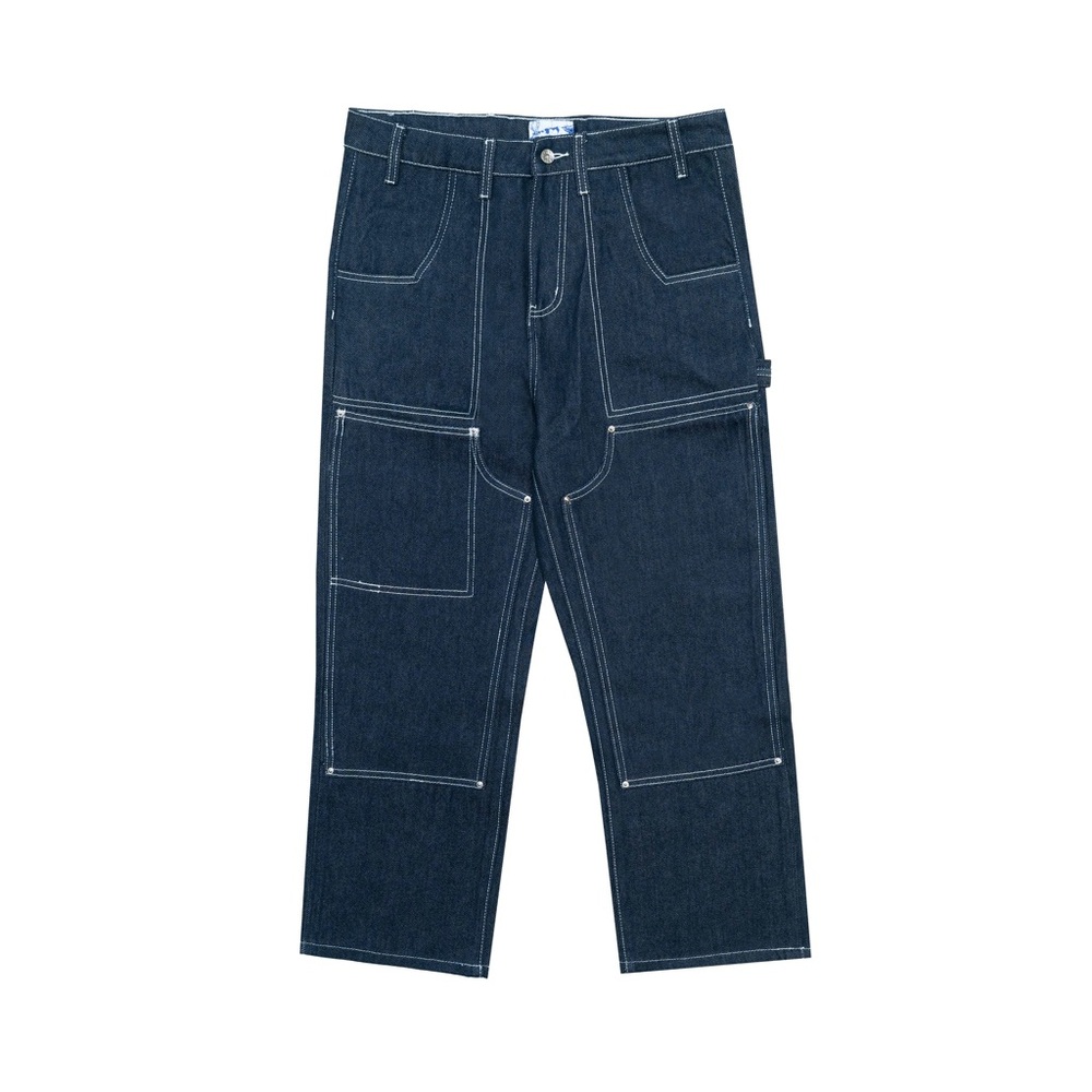 Off the Mill Double Stitch Carpenter - Blue -
28 - like new